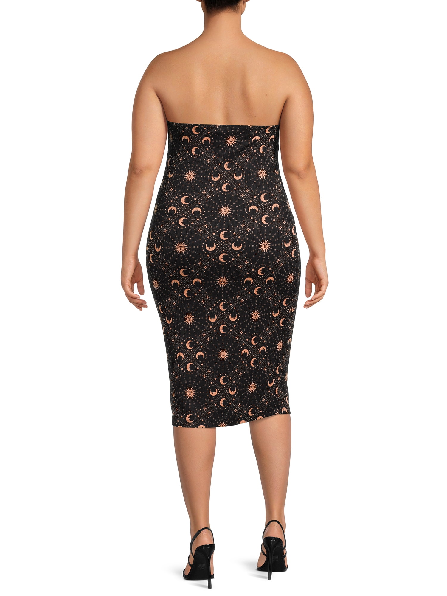 Derek Heart Juniors' Plus Summer Clearance Size Strapless Bodycon Dress with Cutout Women's Plus