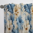 thumbnail image 3 of Designart "Blooming Damask Azure" Damask Room Darkening Curtain Single Panel, 3 of 6
