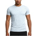 thumbnail image 2 of Summer T Shirts for Men Crewneck Quickly Dry Athletic Running Gym Workout Short Sleeve Shirts Mens Printed Round Neck Lightweight Breathable Moisture Wicking Outdoor Hiking Tee Tops, 2 of 7