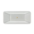 thumbnail image 4 of Dreamline BT17X3267C30 Crest 67" Free Standing Acrylic Soaking Tub - White / Brushed Brass, 4 of 7