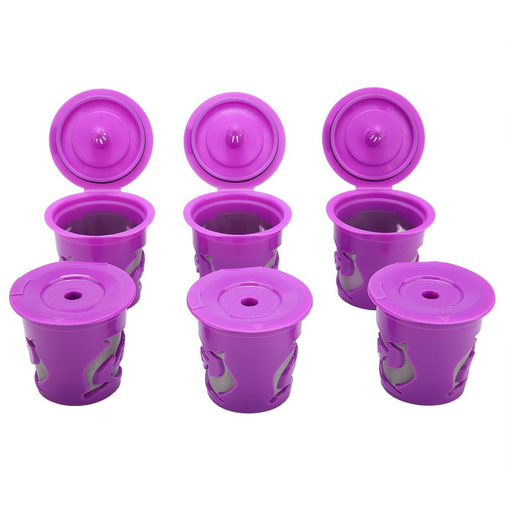Mgaxyff Coffee Capsule Pods,6pcs/Set Plastic & Stainless Steel Reusable