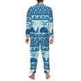thumbnail image 5 of Kll Sea Underwater Animals Sleepwear Mens Flannel Pajamas,Long Cotton Pj Set, 5 of 9
