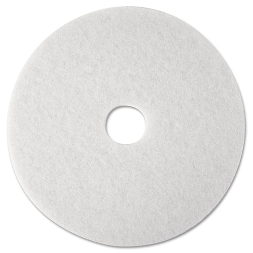 3M Low-Speed Super Polishing Floor Pads 4100, 18-Inch, White, 5/Carton MCO 08482