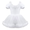 thumbnail image 2 of TiaoBug Toddler Girls Christmas Snowman Costume Ballet Dancewear Leotard Tutu Dress White 4, 2 of 7