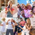 thumbnail image 4 of BONAOK Micrófono de karaoke inalámbrico Bluetooth con luces LED, micrófono portátil 4 en 1 con altavoz, reproductor de karaoke para cantar, juguetes de fiesta en casa, regalo de cumpleaños para niños,, 4 of 4
