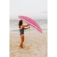 thumbnail image 2 of Oniva 5.5 Ft Portable Beach Umbrella with UPF 50 plus Sun Protection and Tilt Pole, Red Cabana Stripe, 2 of 11