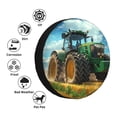 thumbnail image 4 of Susaid Green Tractor Field Print Tire Covers,Waterproof Anti-UV Snow Sun Rain Tire Covers for RV,Truck, SUV, Trailer, Camper-14 inch, 4 of 6