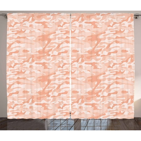 Camouflage Curtains 2 Panels Set Military Camouflage Pattern With