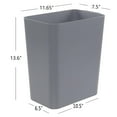 thumbnail image 2 of 3-Pack Black 4.5 Gallon Plastic Trash Can Wastebasket, Garbage Container Bin, 2 of 14