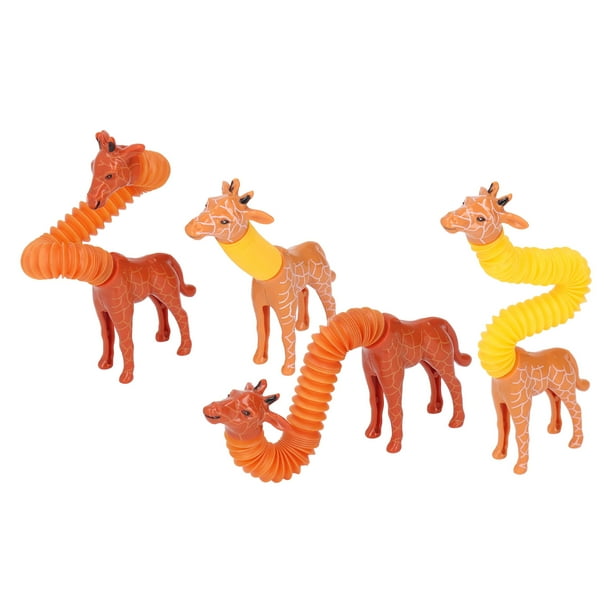 Juguete antiestrés con forma de jirafa Pop Tubes, 4 piezas, juguetes antiestrés con forma de jirafa Pop Tubes, juguete antiestrés con forma de jirafa Pop Tubes, estética elegante
