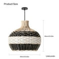 thumbnail image 2 of Arturesthome 1-Lights Rattan Pendant Lighting Handmade Lampshade Chandelier Adjustable Hardwired 23.62", 2 of 6