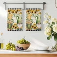 thumbnail image 3 of Sunflower Gnomes Kitchen Towels Set of 4, Spring Farmhouse Vintage Daisy Floral Leaf Absorbent Dish Towels for Kitchen, Microfiber Hand Towel, Quick Drying Tea Towel for Cleaning Dishcloths, 3 of 7