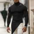 thumbnail image 2 of Men's Thermal Shirt, Base Layer Tight Fitting Long Sleeve, Semi-High Neck Winter Top for Layering and Cold Weather, 2 of 9