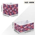 thumbnail image 2 of Cabinet Storage Basket 15.75x10.63x6.96 Inches Storage Box Foldable, Storable and Easy to Assemble ，Open Home Storage Bins ，Closet Storage Bins Purple Maple Leaves, 2 of 8