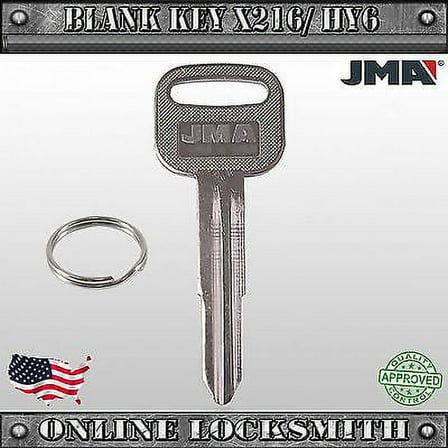 New Uncut Replacement Key For Hyundai Elantra 1992-1995 - Blade X216 / HY6
