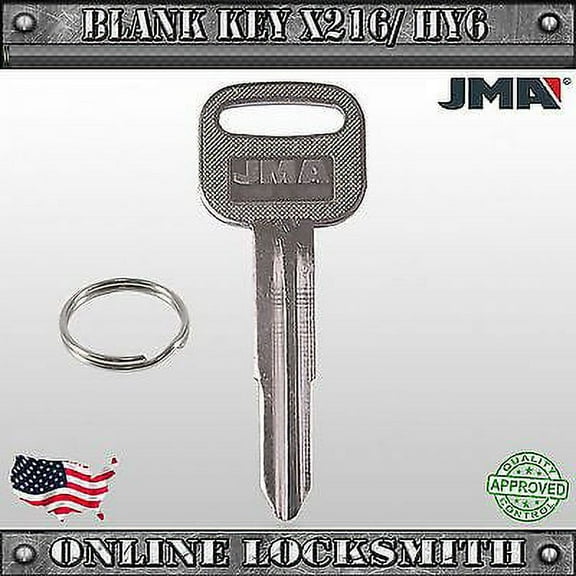 New Uncut Replacement Key For Hyundai Elantra 1992-1995 - Blade X216 / HY6