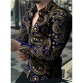 thumbnail image 1 of Camisas geométricas para hombre, camisas de moda, camisas hawaianas de manga larga, blusas de playa cubanas, ropa para hombre, camisas tridimensionales para hombre, 1 of 6