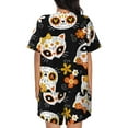 thumbnail image 3 of Xecao Cat Skulls and Flowers print Swimsuit for women, Summer-ready, sporty style.Quick-dry fabric. Many sizes & colors., 3 of 9