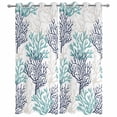 thumbnail image 4 of Outdoor Curtains for Patio Waterproof Teal Blue Grey Ocean Coral Indoor/Outdoor Curtain Tiebacks Summer Marine Life Privacy Sun Block Grommet Drapes for Pergolas Gazebo Porch 2 Panel 54x108 Inch, 4 of 9