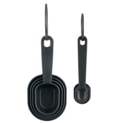 Mainstays 8-Piece Measuring Cup and Spoon Set - Durable, Space Saving Kitchen Essential, Black