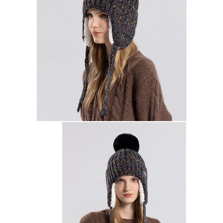 Luxalzxs Women Winter Peruvian Cover Ears Beanie Hat Earflap 