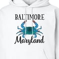 thumbnail image 3 of Inktastic Baltimore Maryland Vacation Blue Crab Adult Hoodie Sweatshirt, 3 of 4