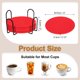 thumbnail image 2 of 8 Piezas de Posavasos de Silicona con Soporte, Posavasos Redondo de 4 Pulgadas para Bebidas, Rojo, 2 of 6