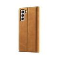 thumbnail image 4 of LC.IMEEKE Leather For Samsung Galaxy S21+ 5G Case, Flip Wallet Leather Case with Card Holder Magnetic Closure Shockproof Kickstand Protective Phone Cases Cover For Samsung Galaxy S21+ 5G,Brown, 4 of 10