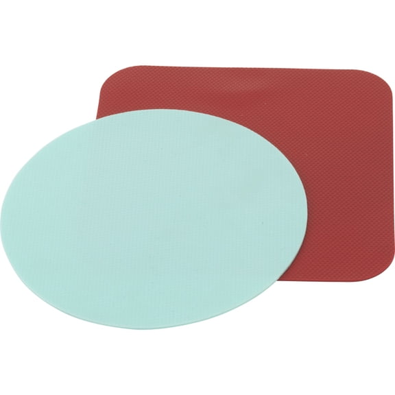 GoodCook Pack of 2 Non-Slip Grip Rubber Pad Jar, Lid, and Bottle Cap Openers, Red/Yellow