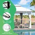 thumbnail image 6 of Mellcom Outdoor Gazebo 10'x10', Double Roof Patio Gazebo with Mosquito Nettings and Privacy Screens,White, 6 of 8