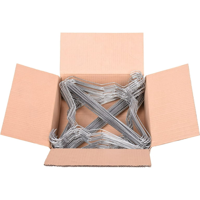 Debao Wire Hangers 100 Pack, Metal Wire Clothes Hanger Bulk for