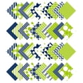 thumbnail image 2 of Soimoi Precut 10-inch Geometric Patterns Prints Cotton Fabric Bundle Quilting Squares Charm Pack DIY Patchwork Sewing Craft- Blue & Green, 2 of 7