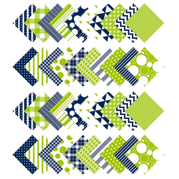 Soimoi Geometric Print Precut 5-inch Cotton Fabric Quilting Squares Charm Pack DIY Patchwork Sewing Craft-White