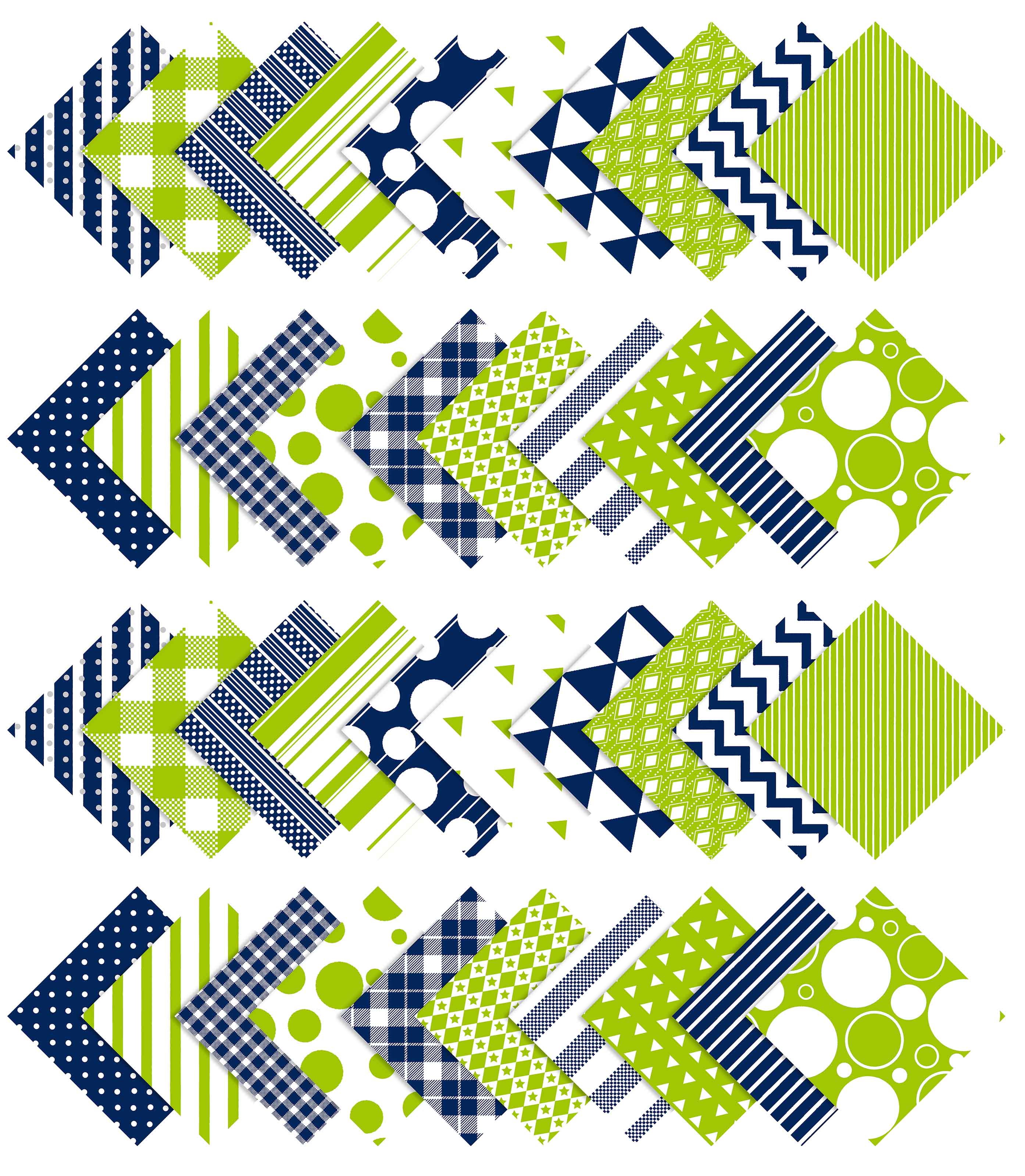 Soimoi 40 Quadrati Di Tessuto In Cotone Pretagliati Per Patchwork, 10x10 Pollici (25x25 Cm), 40 Fantasie Geometriche Diverse, Fascia Pacchetto