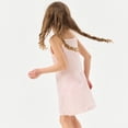 thumbnail image 5 of Likimi Children Girls Dress Elegant Lightweight Sleeveless Solid Color Crew Neck Summer Comfortable Dress Pink Size 13-14 Years, 5 of 5