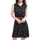 thumbnail image 2 of Vestido Sin Mangas Allegra K Estampado Negro Floral Con Cinturón XS, 2 of 7