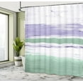 thumbnail image 4 of Ambesonne Grunge Shower Curtain, Abstract Brush Stroke Print, 69"Wx70"L, Lavender and Reseda Green, 4 of 4