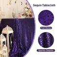 thumbnail image 4 of Mantel de lentejuelas Poise3eHome, color morado, 228 x 335 cm, rectangular, 4 of 8