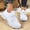 White, variant on Women Breathable Knit Lace Up Walking Sneakers, Thick Cushioned Sole Lightweight Daily Commute Casual Outdoor Footwear Black 6