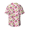 thumbnail image 4 of Goofa Strawberry And Cheery Printed Men's Casual Short-sleeved Shirt,Lightweight Breathable Button-down,Summer Casual men's top,Versatile Fashion shirt-Large, 4 of 7