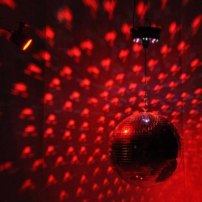 Mirror Ball, NuLink 8 Gold Disco DJ Dance Decorative Stage Lightning Ball with Hanging Ring