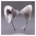 thumbnail image 1 of RV Diadema con orejas de gato de animales peludos, tocado de gato, fiesta de Halloween, Cosplay, suave, color 8 Sailing Electrónica, 1 of 3