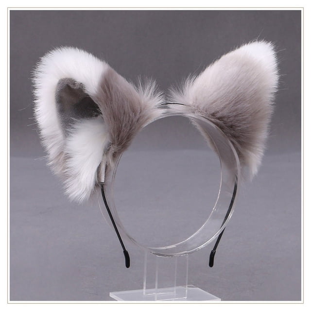 RV Diadema con orejas de gato de animales peludos, tocado de gato, fiesta de Halloween, Cosplay, suave, color 8 Sailing Electrónica