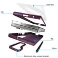 thumbnail image 4 of Decase for Samsung Galaxy Z Fold 7 Case with Pen Holder & Stylus, Camera Frame Stand,Pen Slot Phone Case with Screen Protector Matte PC Bumper Anti-Scratch Kickstand Cover for Z Fold 7,Winered, 4 of 12