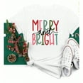 thumbnail image 4 of Merry Christmas bright shirt, Christmas party shirt, family Christmas matching t-shirt, Christmas holiday gift, Merry Christmas t-shirt, short sleeve shirt women, women's cotton t-shirt, 4 of 7