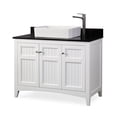 thumbnail image 2 of Benton Collection 42" Vessel Sink Farmhouse White Bathroom Vanity with Black Granite Top, 2 of 7