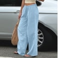 thumbnail image 3 of Dresfit Women's Wide Leg Sweatpants Baggy Drawstring Pants 2026 Summer Cooling Beach Pant High Waisted Long Flowy Trousers with Pockets S, 3 of 7