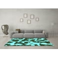 thumbnail image 3 of Ahgly Company Indoor Rectangle Abstract Light Blue Modern Area Rugs, 5' x 7', 3 of 4