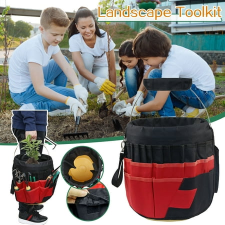 

TANGNADE Durable 42 Pocket Storage Bag Outdoor Multifunctional Garden Tool Bag Portable Tool Bag