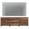 thumbnail image 5 of WAMPAT Dresser for Bedroom, Closet Organizers and Storage with 9 Drawers, Chest of Drawers with Metal Base, Modern Wood Dresser for Living Room, Hallway, Entryway, Brown, 5 of 6